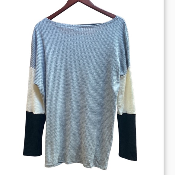 BellanBlue Waffle weave color block shades black, gray and white. NWT / Size Lg. - Picture 4 of 12